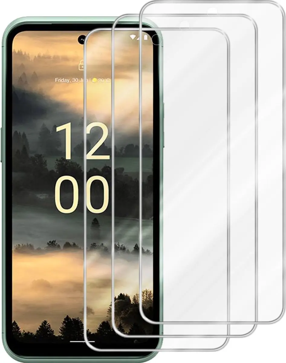 Cadorabo 3x Screenprotector geschikt voor Nokia XR21 - Beschermende Pantser Film in KRISTALHELDER - Getemperd (Tempered) Display beschermend glas in 9H hardheid met 3D Touch