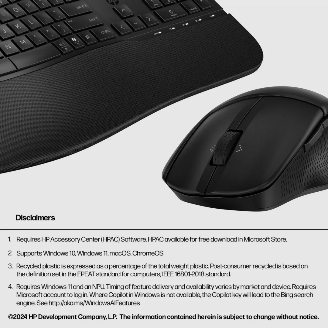 HP 685 Comfort Dual-Mode Toetsenbord & Muis Combo - Zwart