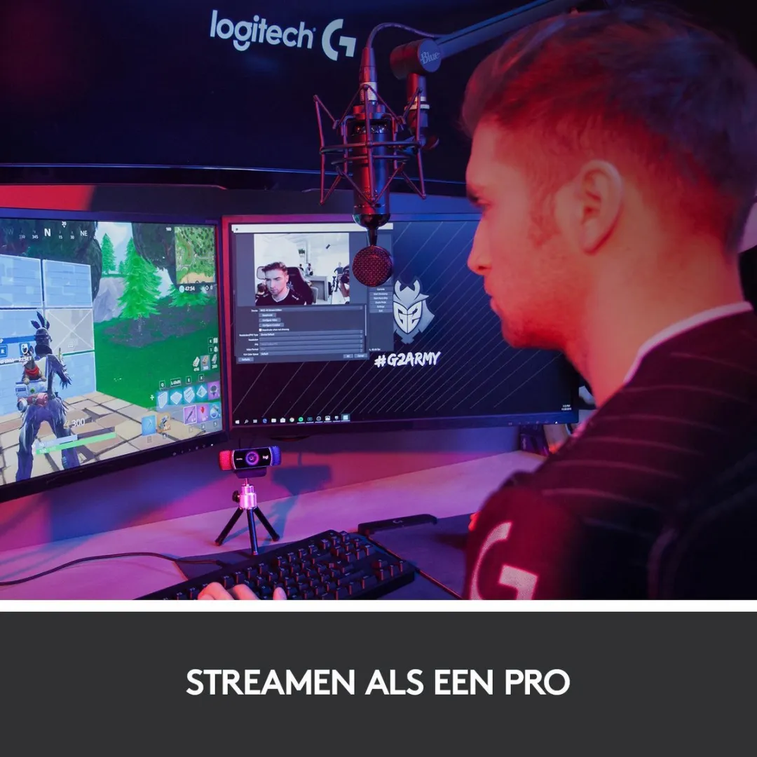 Logitech C922 Pro Webcam - Full HD 1080p - Zwart - afbeelding 6 van 6