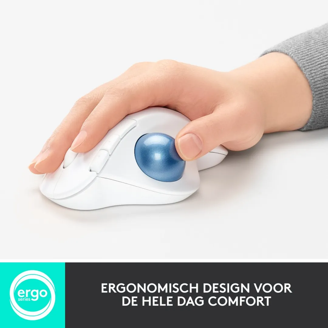 Logitech M575 ERGO Trackball Muis - Wit