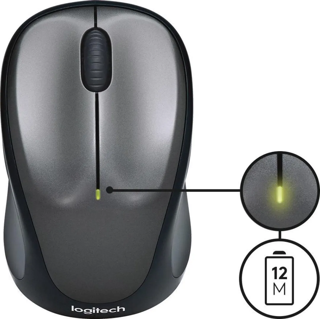 Logitech M235 Draadloze Muis - Grijs/Zwart