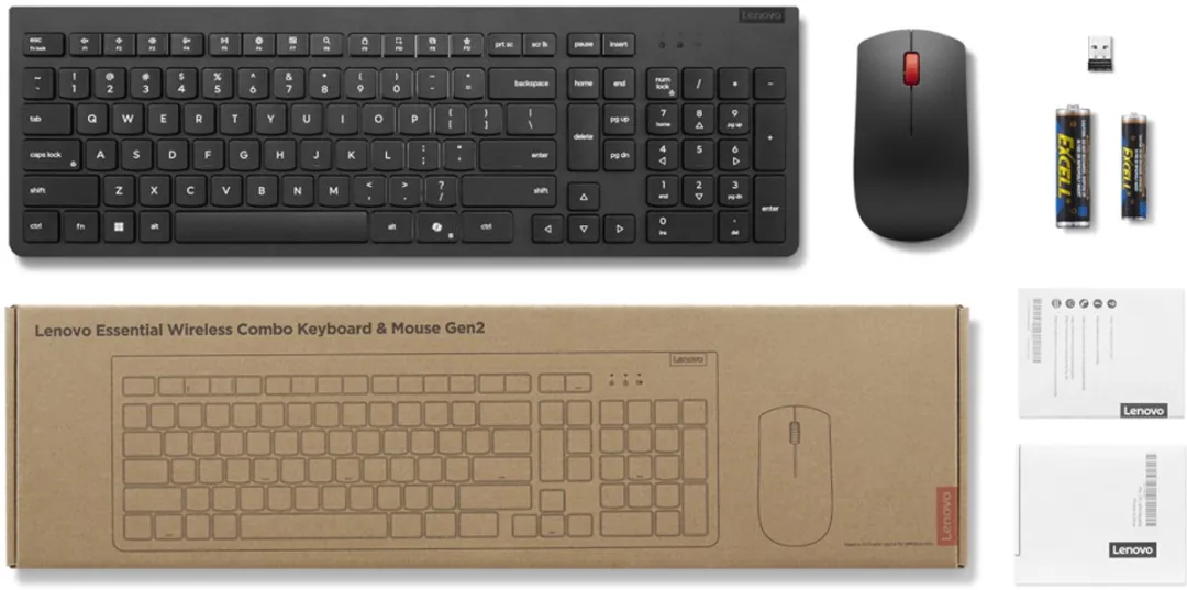 Lenovo 4X31R64491 Draadloos Toetsenbord & Muis Set - Zwart