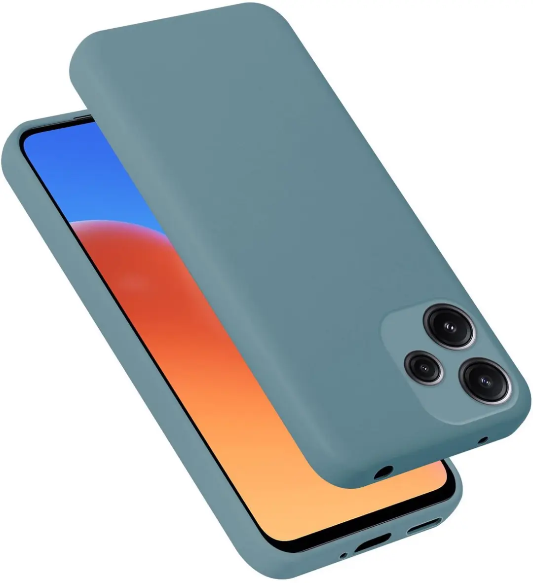 Cadorabo Hoesje geschikt voor Xiaomi Redmi 12 5G 2024 Case in Liquid Groen Besch