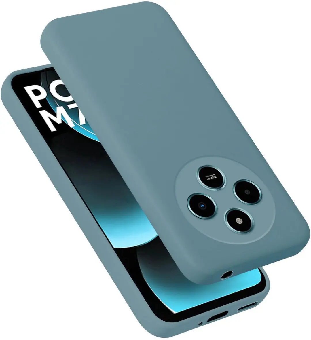 Cadorabo Hoesje geschikt voor Xiaomi Poco M7 5G Case in Liquid Groen Beschermhoe