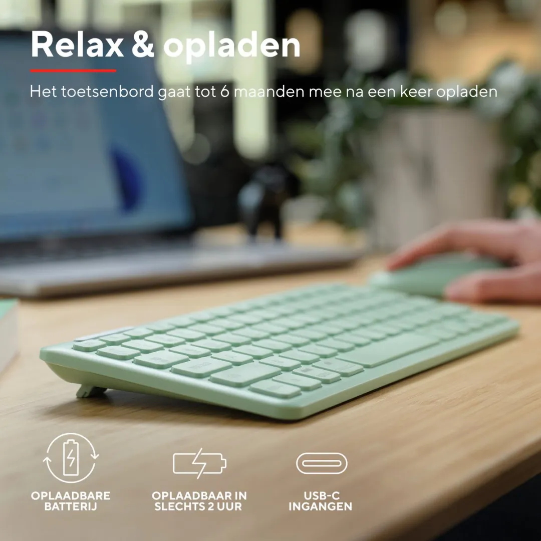Trust Lyra 25096 Draadloos Toetsenbord - Groen
