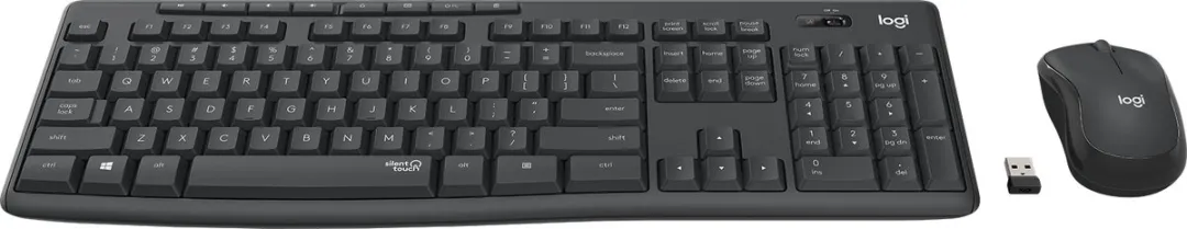 Logitech MK295 Draadloos Toetsenbord & Muis - QWERTZ Duits - Zwart