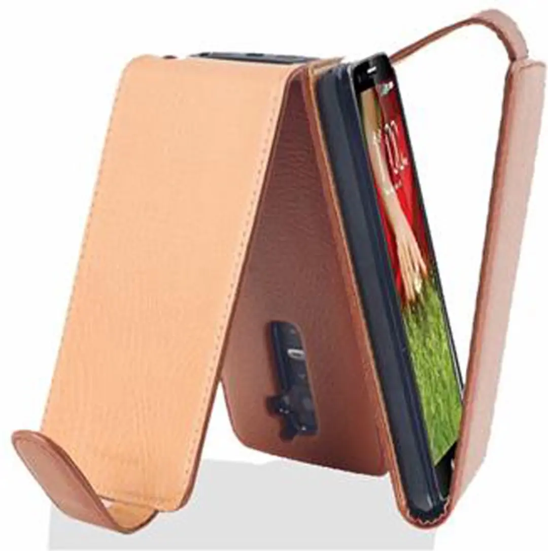 Cadorabo Hoesje geschikt voor LG G2 in COGNAC BRUIN