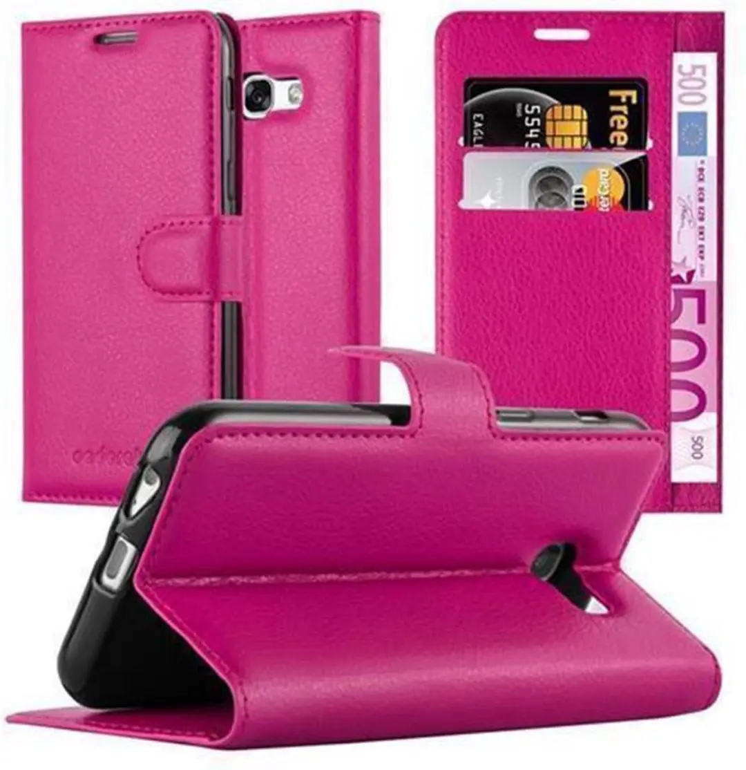 Cadorabo Hoesje geschikt voor Samsung Galaxy A3 2017 in KERSEN ROZE