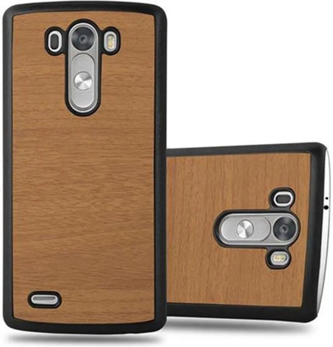 Cadorabo Hoesje geschikt voor LG G3 in WOODY BRUIN