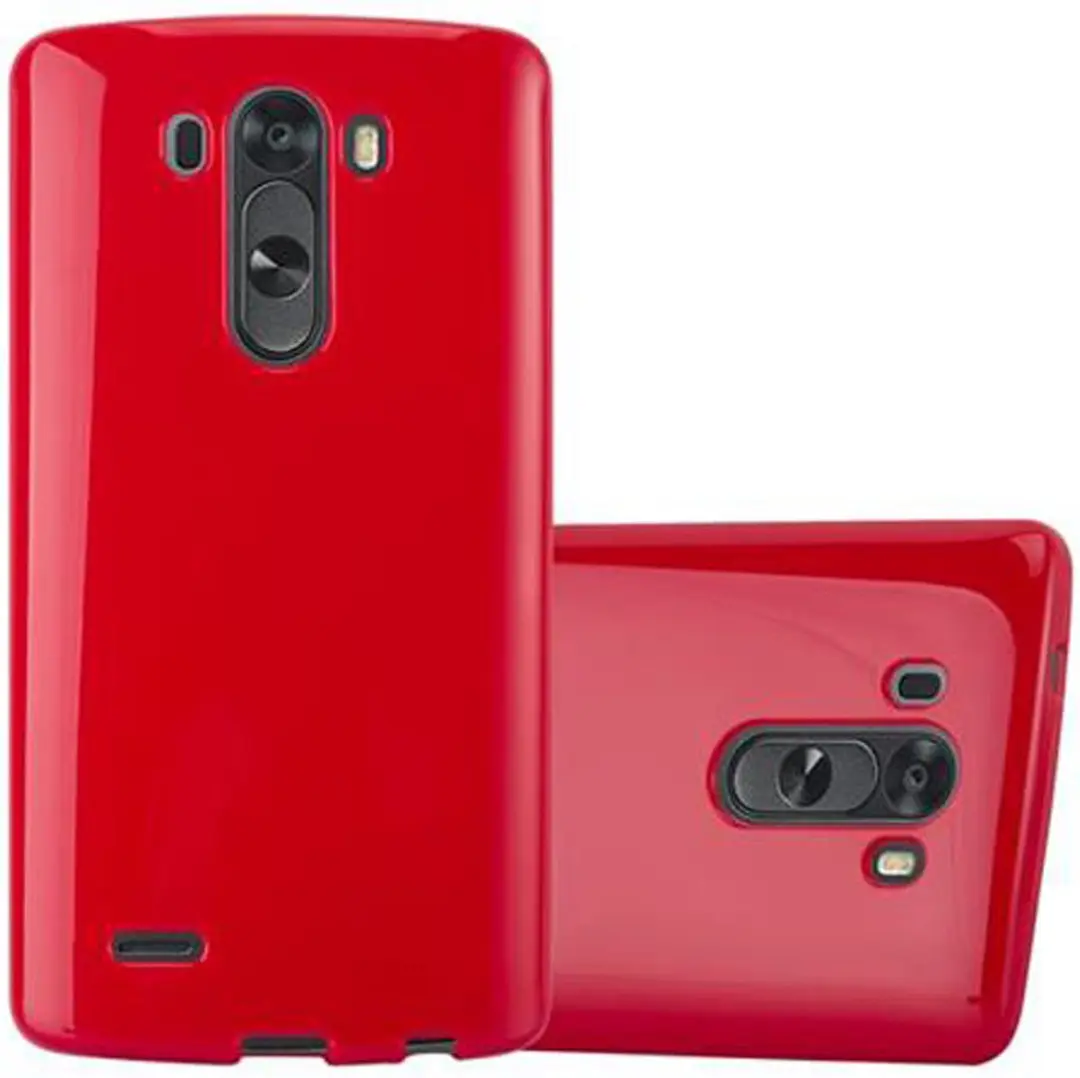 Cadorabo Hoesje geschikt voor LG G3 in JELLY ROOD