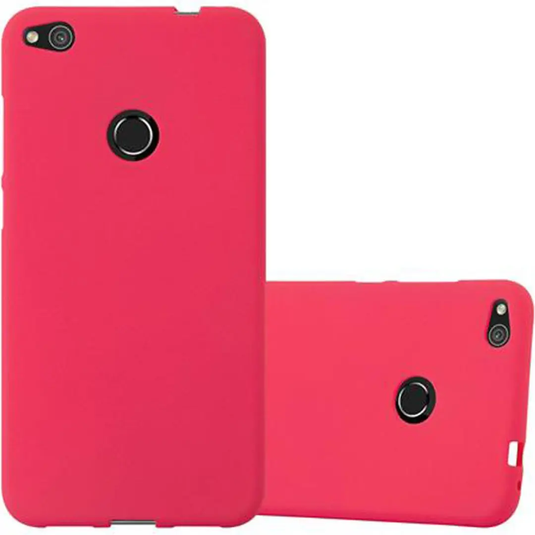 Cadorabo Hoesje geschikt voor Huawei P8 LITE 2017 / P9 LITE 2017 in FROST ROOD