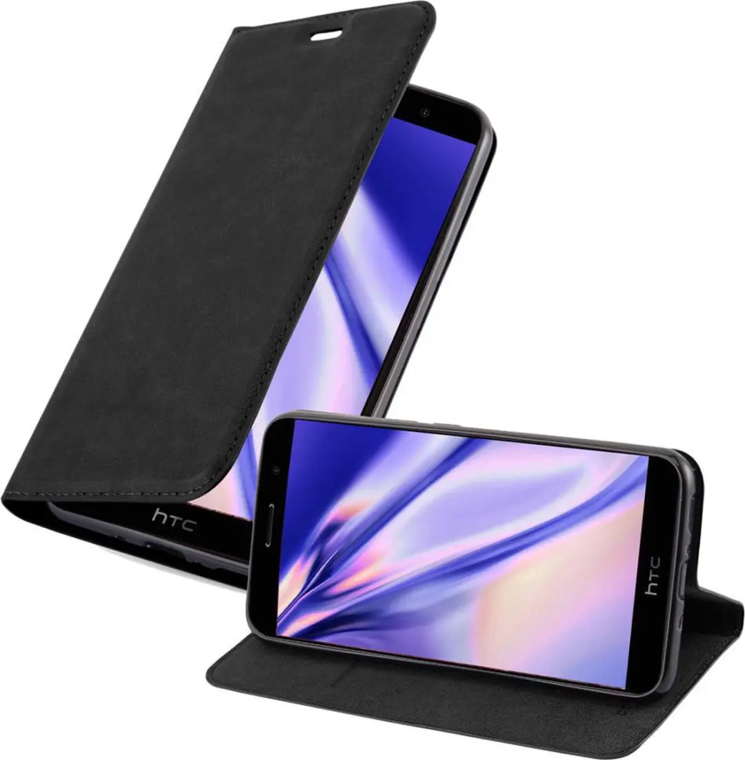 Cadorabo Hoesje geschikt voor HTC OCEAN / U11 in ZWARTE NACHT