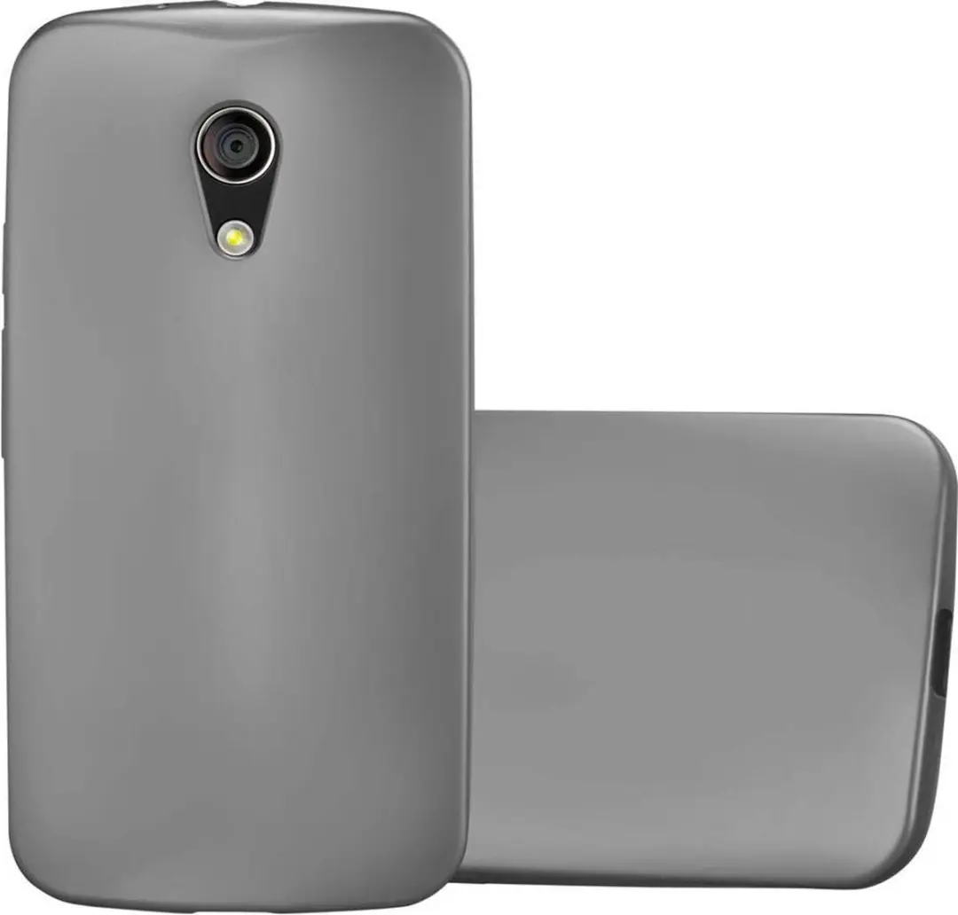 Cadorabo Hoesje geschikt voor Motorola MOTO G2 in METALLIC GRIJS
