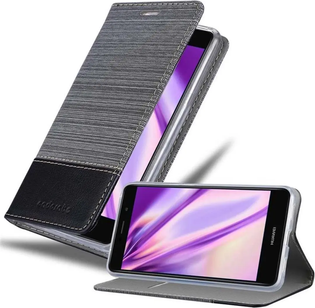 Cadorabo Hoesje geschikt voor Huawei Enjoy 7 PLUS in GRIJS ZWART