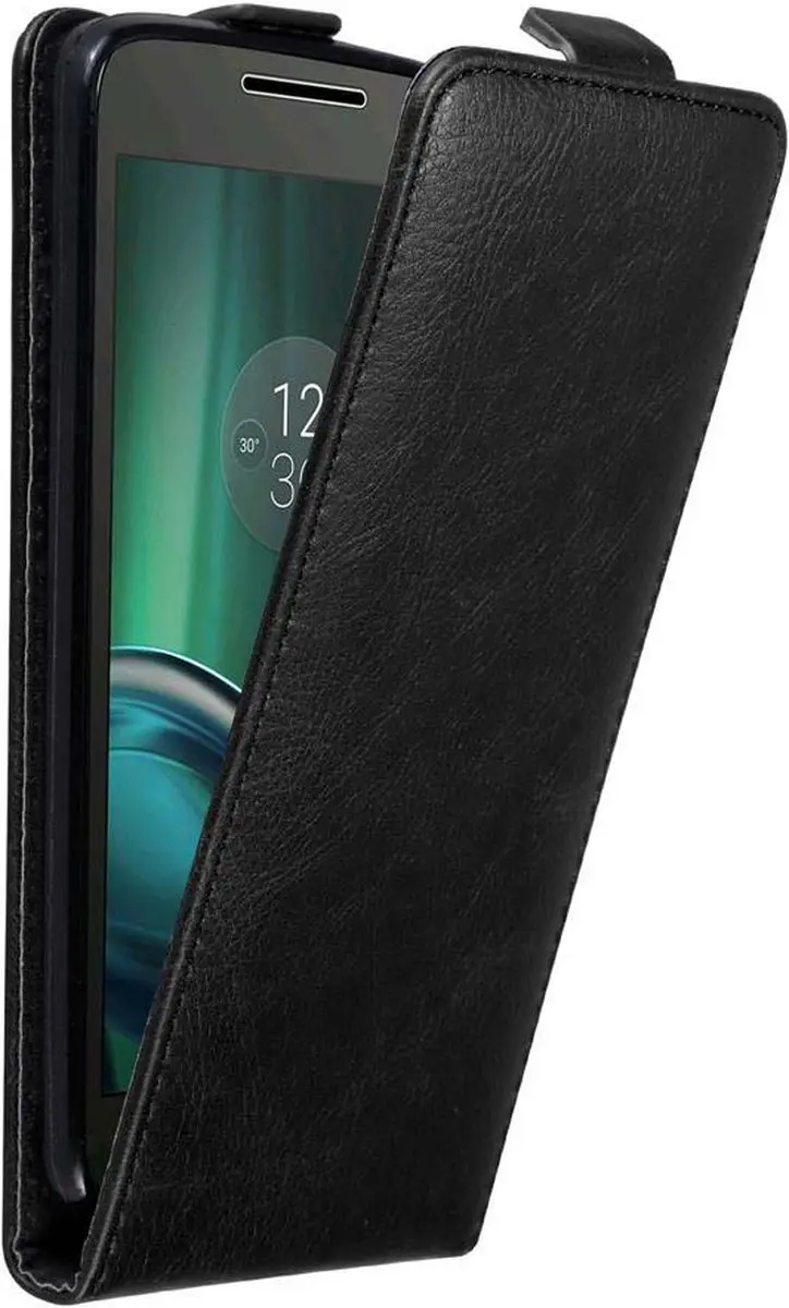 Cadorabo Hoesje geschikt voor Motorola MOTO G4 / G4 PLUS in ZWARTE NACHT