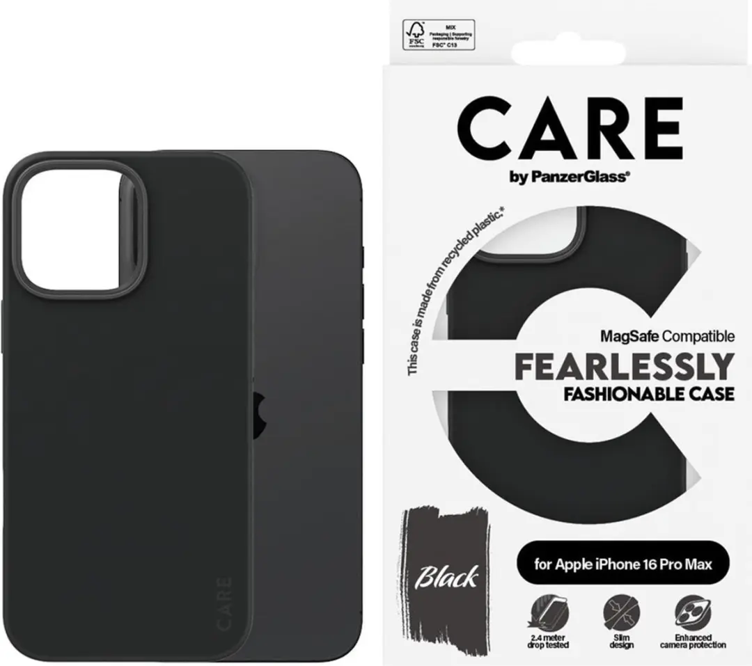 PanzerGlass CARE Fashionable Case MagSafe iPhone 16 Pro Max - Zwart - afbeelding 3 van 6
