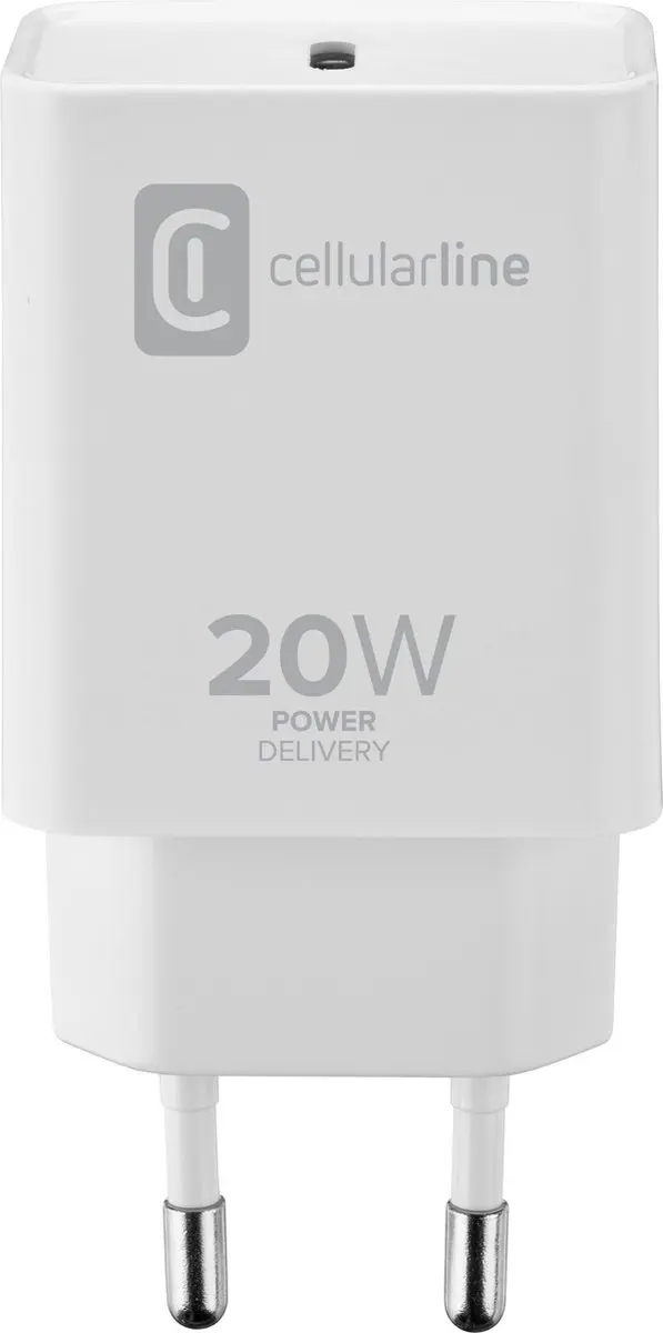 Cellularline ACHIPHUSBCPD20WW USB-C Snellader 20W