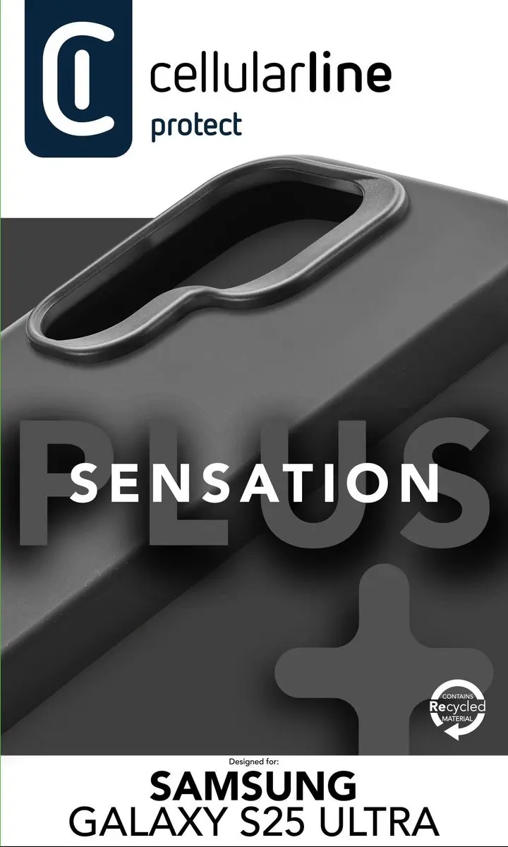 Cellularline Sensation Hoesje Samsung Galaxy S25 Ultra - Zwart - afbeelding 3 van 6