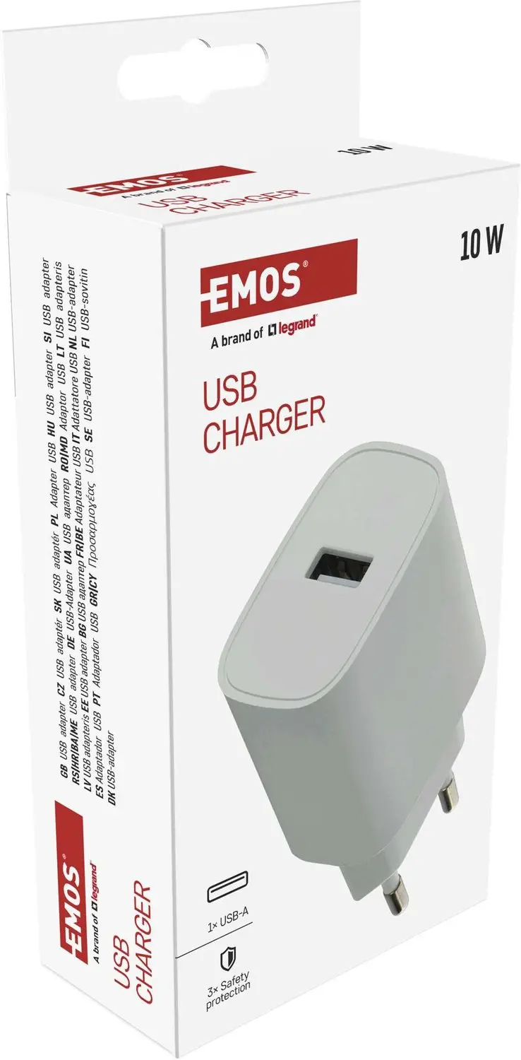 EMOS Basic V01B10 USB-adapter - 10W - Wit - afbeelding 6 van 6