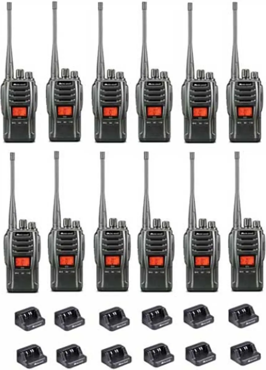 Set van 12 Midland G13 PRO UHF PMR446 / LPD69 robuuste professionele Portofoons