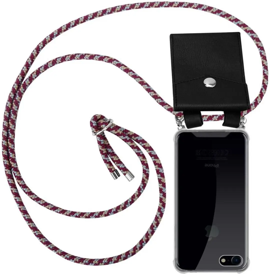 Cadorabo Hoesje geschikt voor Apple iPhone 7 / 7S / 8 / SE 2020 in ROOD GEEL WIT