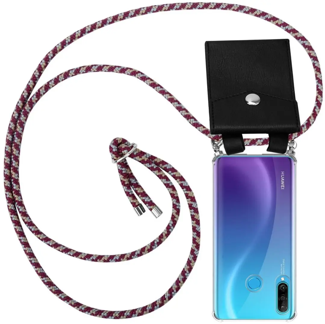 Cadorabo Hoesje geschikt voor Huawei P30 LITE in ROOD GEEL WIT