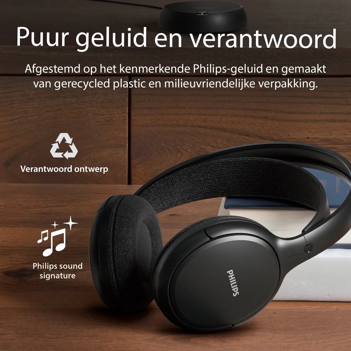 Philips SHC5200M2/12 Draadloze TV Hoofdband Hoofdtelefoon - Zwart