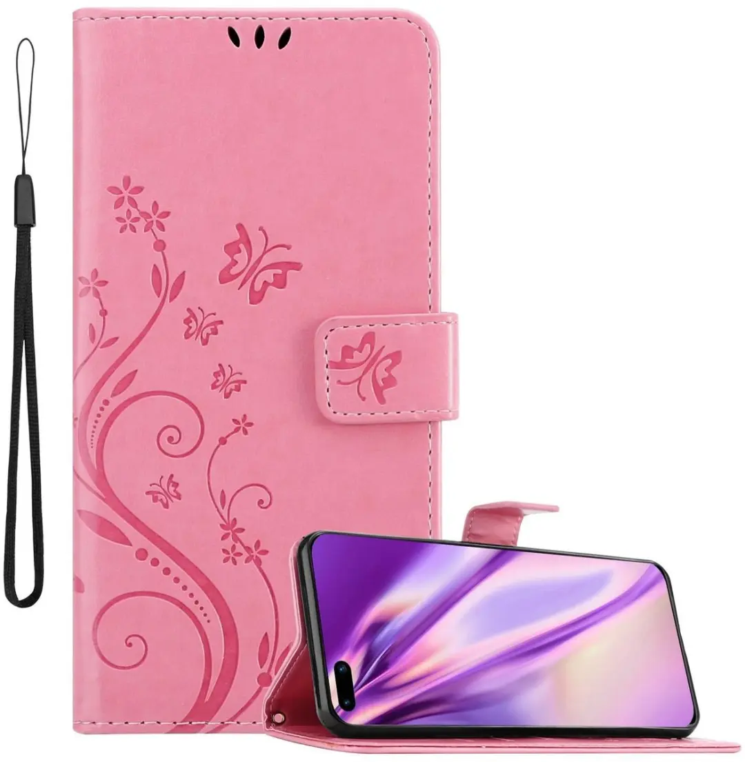 Cadorabo Hoesje geschikt voor Huawei P40 in BLOEMEN ROZE