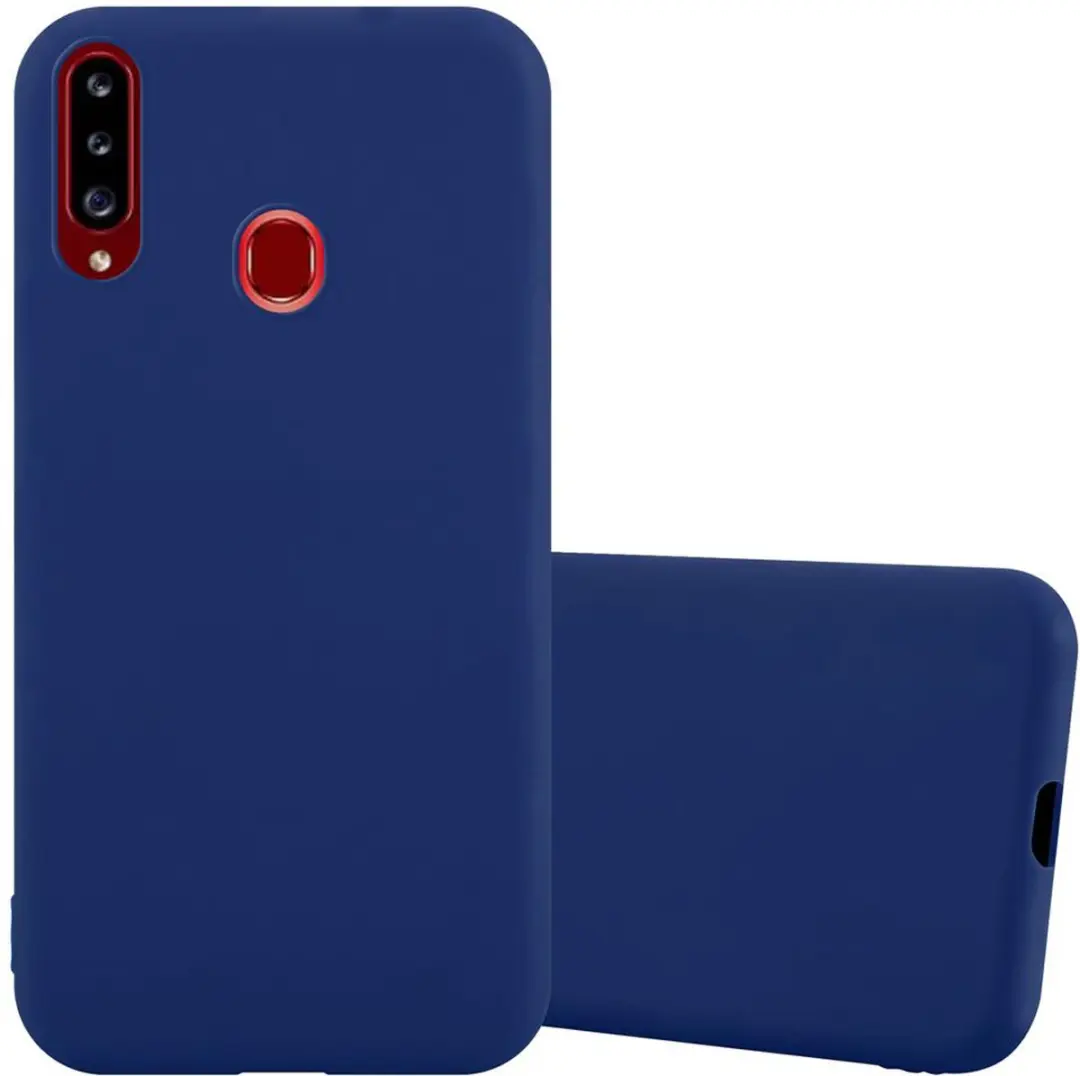 Cadorabo Hoesje geschikt voor Samsung Galaxy A20s in CANDY DONKER BLAUW