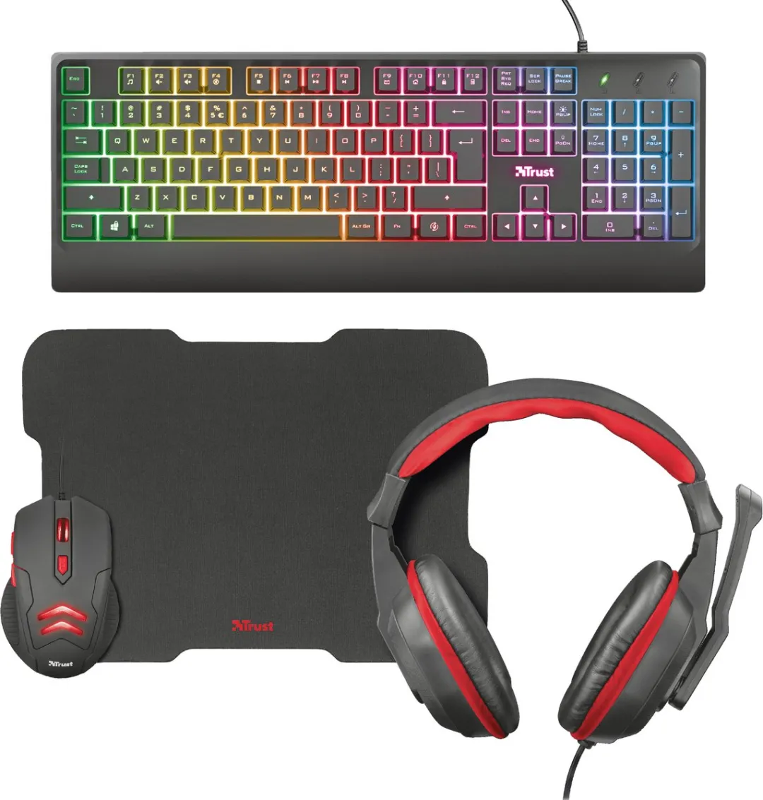 Trust Ziva 24236 Gaming Toetsenbord & Muis Set - Zwart