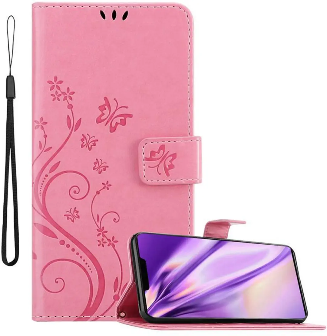 Cadorabo Hoesje geschikt voor Huawei MATE 30 PRO in BLOEMEN ROZE