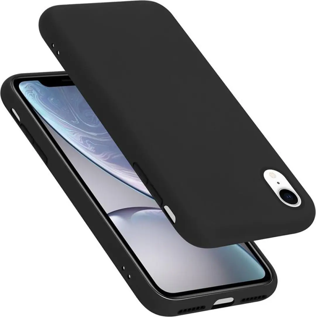 Cadorabo Hoesje geschikt voor Apple iPhone XR in LIQUID ZWART