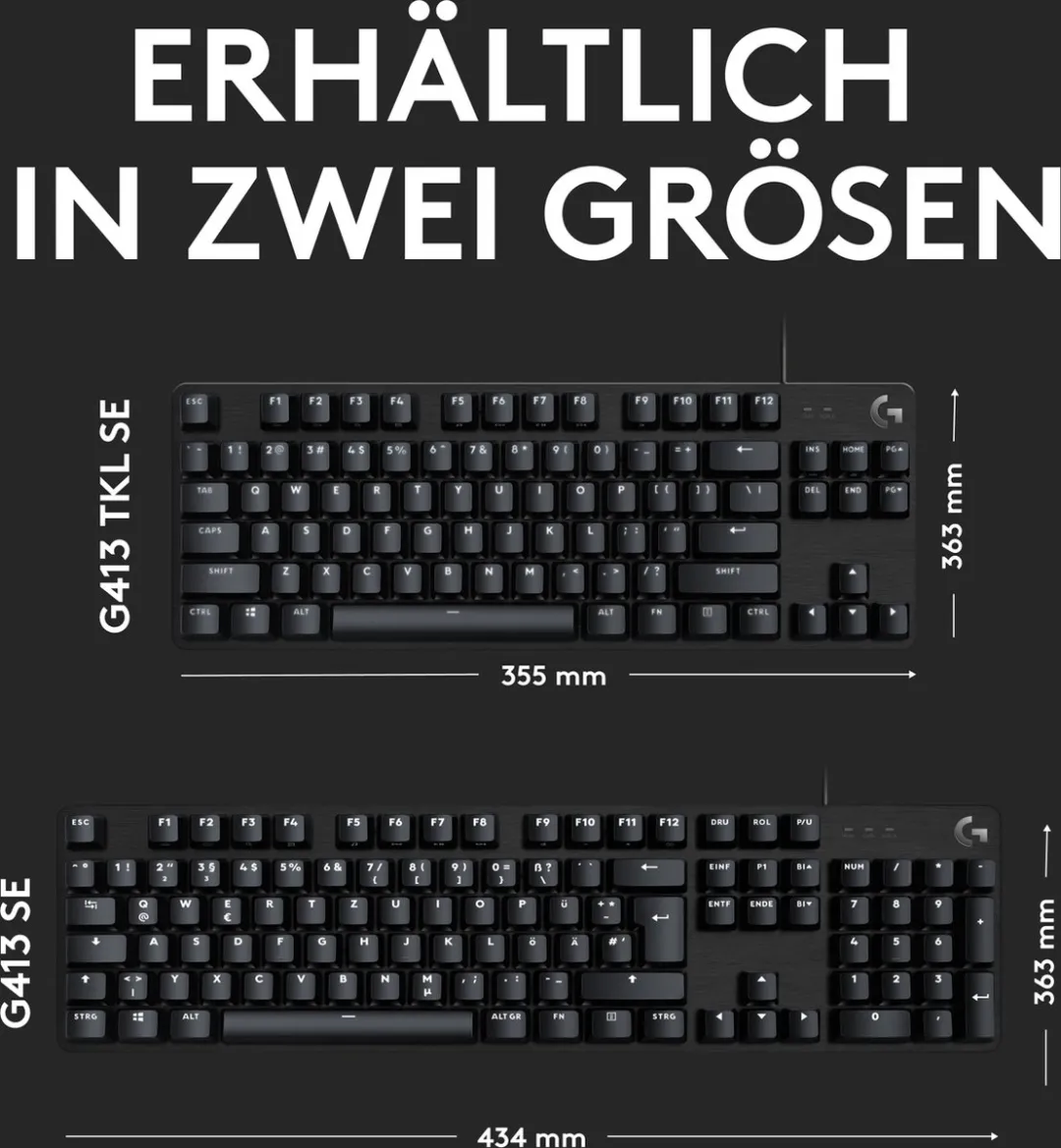 Logitech G G413 SE Toetsenbord - USB - QWERTZ - Zwart