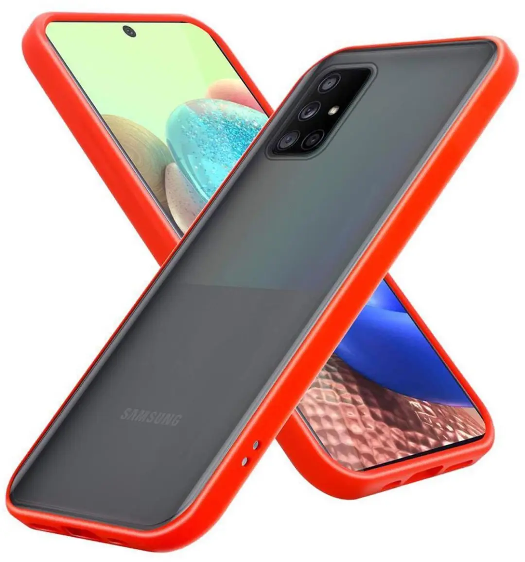 Cadorabo Hoesje geschikt voor Samsung Galaxy A71 4G in Mat Rood