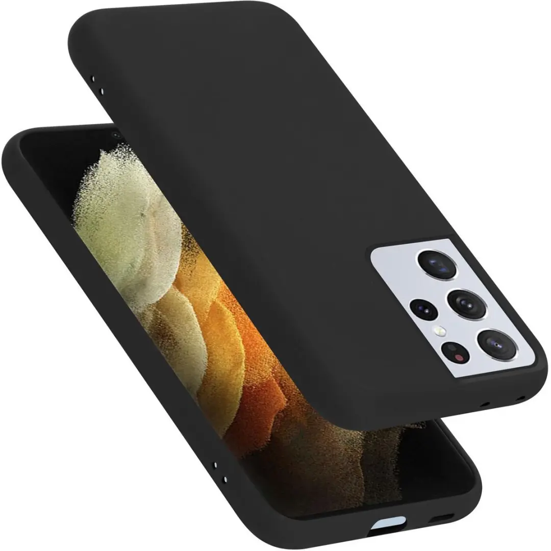Cadorabo Hoesje geschikt voor Samsung Galaxy S21 ULTRA in LIQUID ZWART