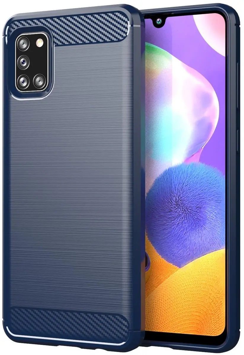 Cadorabo Hoesje geschikt voor Samsung Galaxy A31 in BRUSHED BLAUW