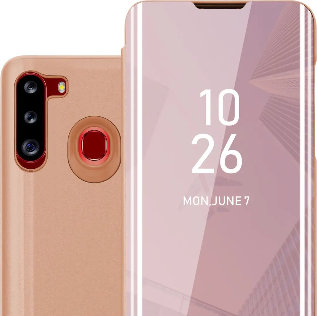 Cadorabo Hoesje geschikt voor Samsung Galaxy A21 in KUNZIET ROZE