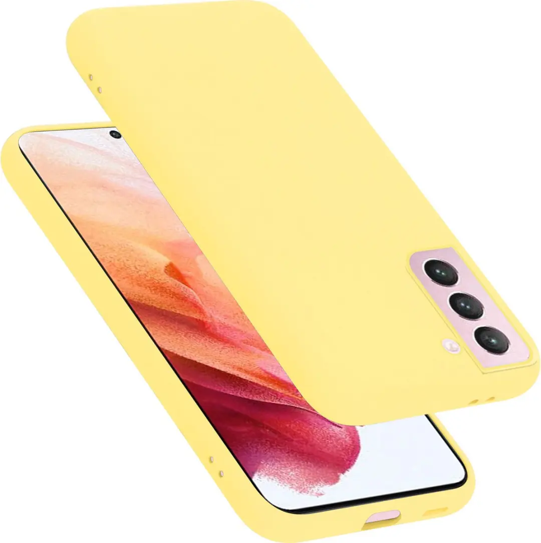 Cadorabo Hoesje geschikt voor Samsung Galaxy S21 5G in LIQUID GEEL