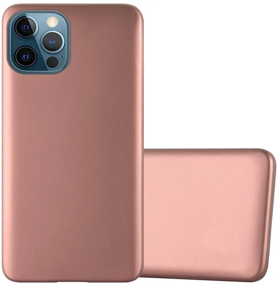 Cadorabo Hoesje geschikt voor Apple iPhone 12 / 12 PRO in METALLIC ROSE GOUD