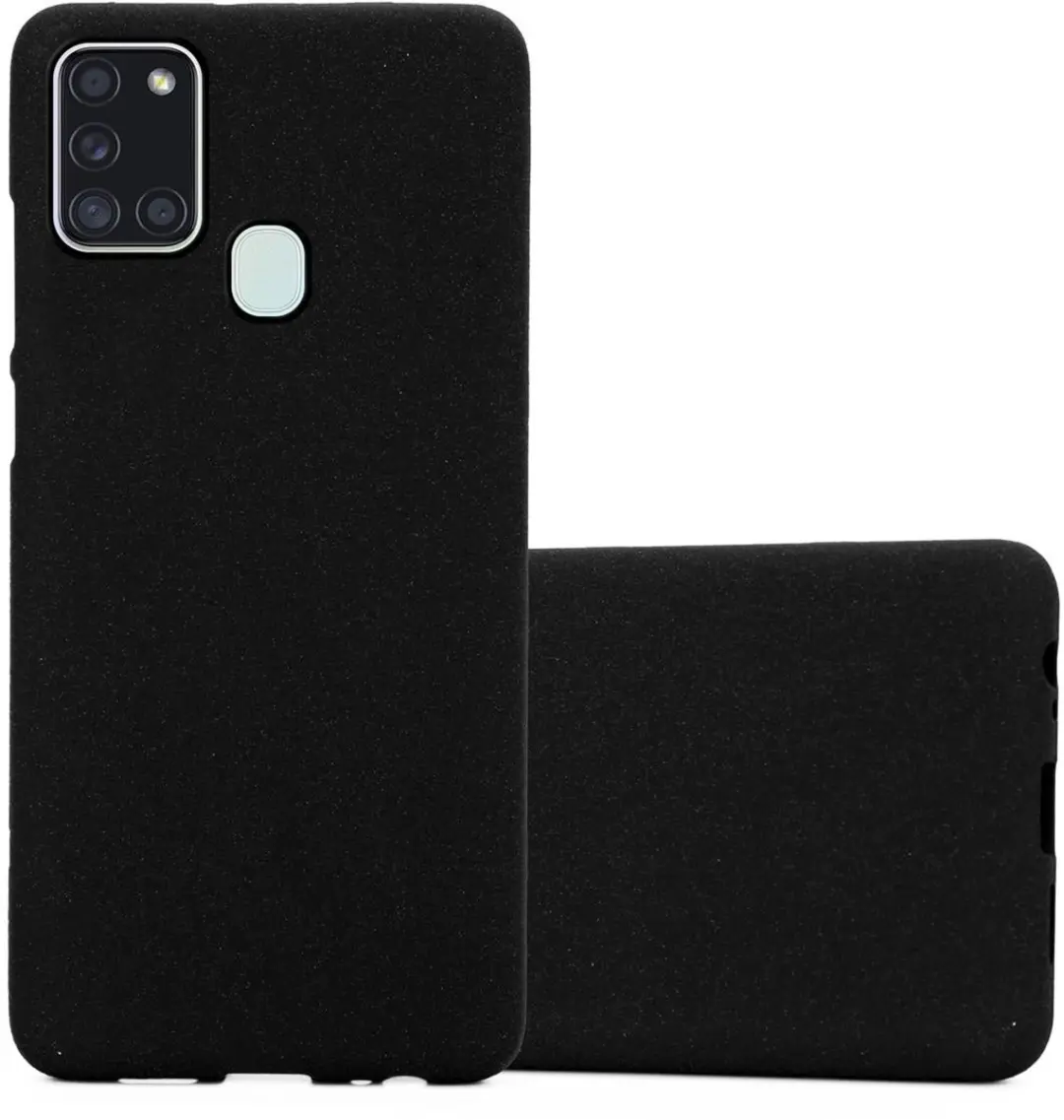 Cadorabo Hoesje geschikt voor Samsung Galaxy A21s in FROST ZWART