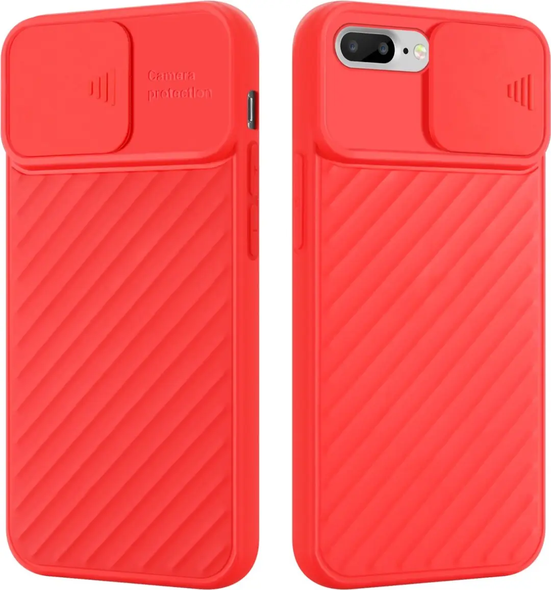 Cadorabo Hoesje geschikt voor Apple iPhone 7 PLUS / 7S PLUS / 8 PLUS in MAT ROOD