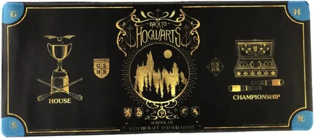 Harry Potter Back To Hogwarts Muismat - Zwart/Goud