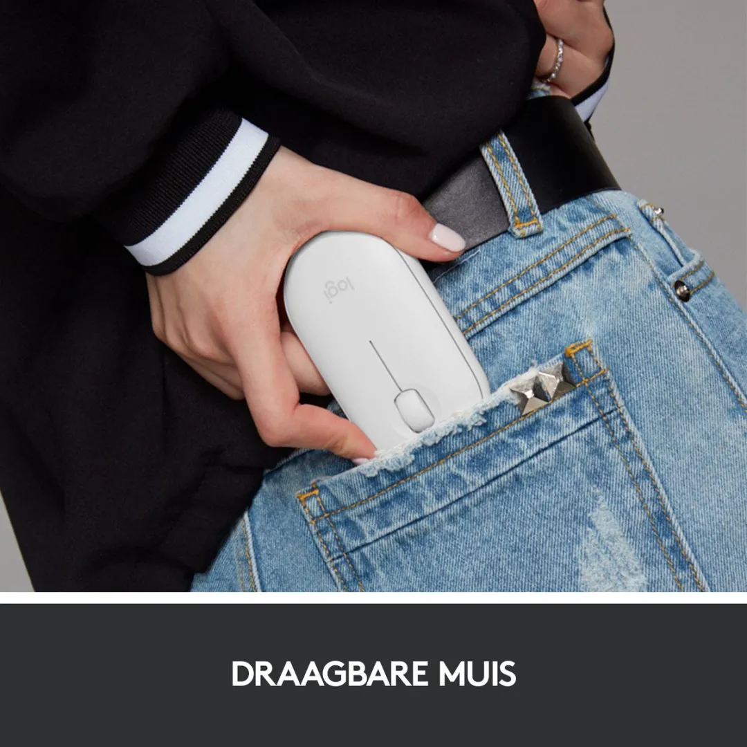 Logitech Pebble M350 Draadloze Muis - Wit