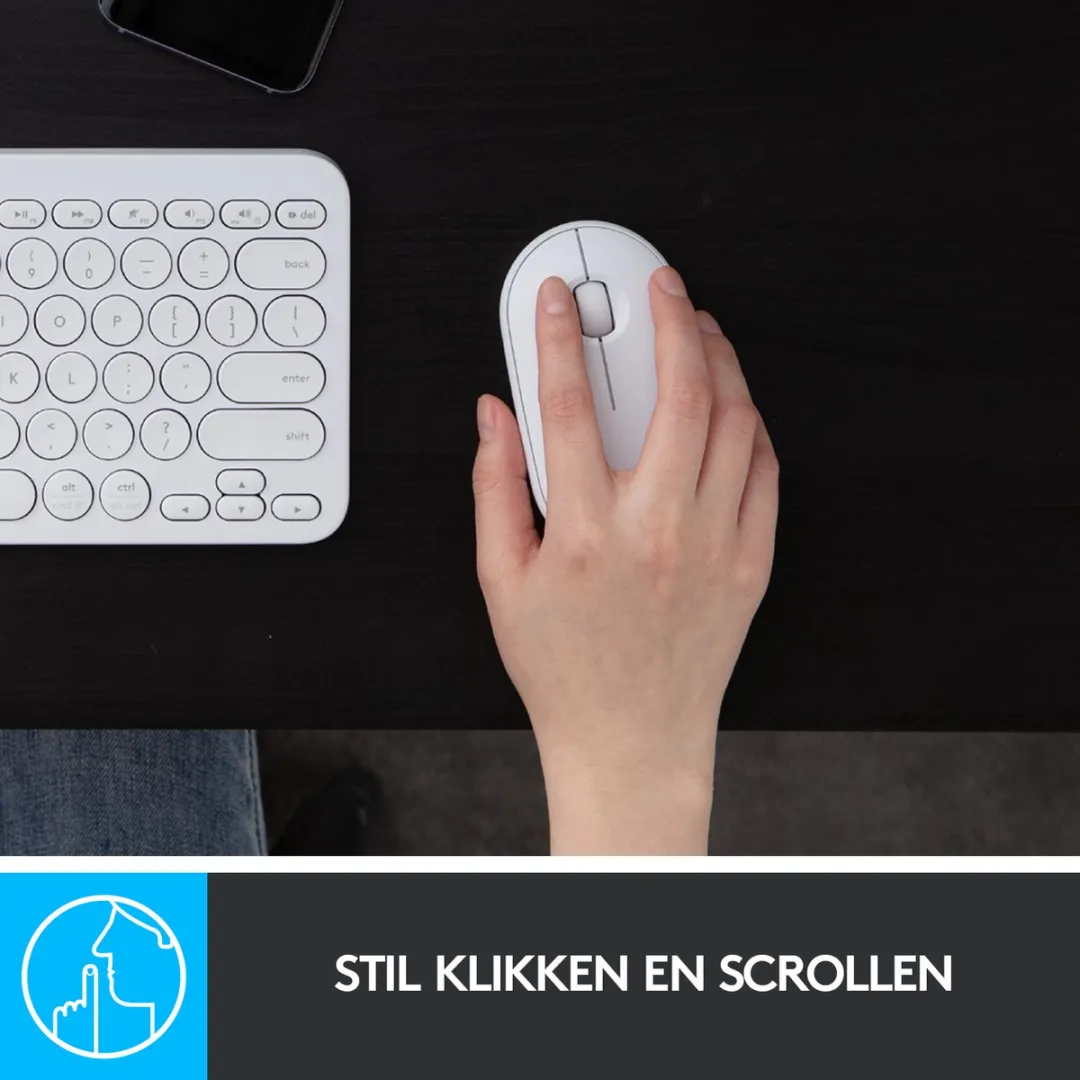 Logitech Pebble M350 Draadloze Muis - Wit