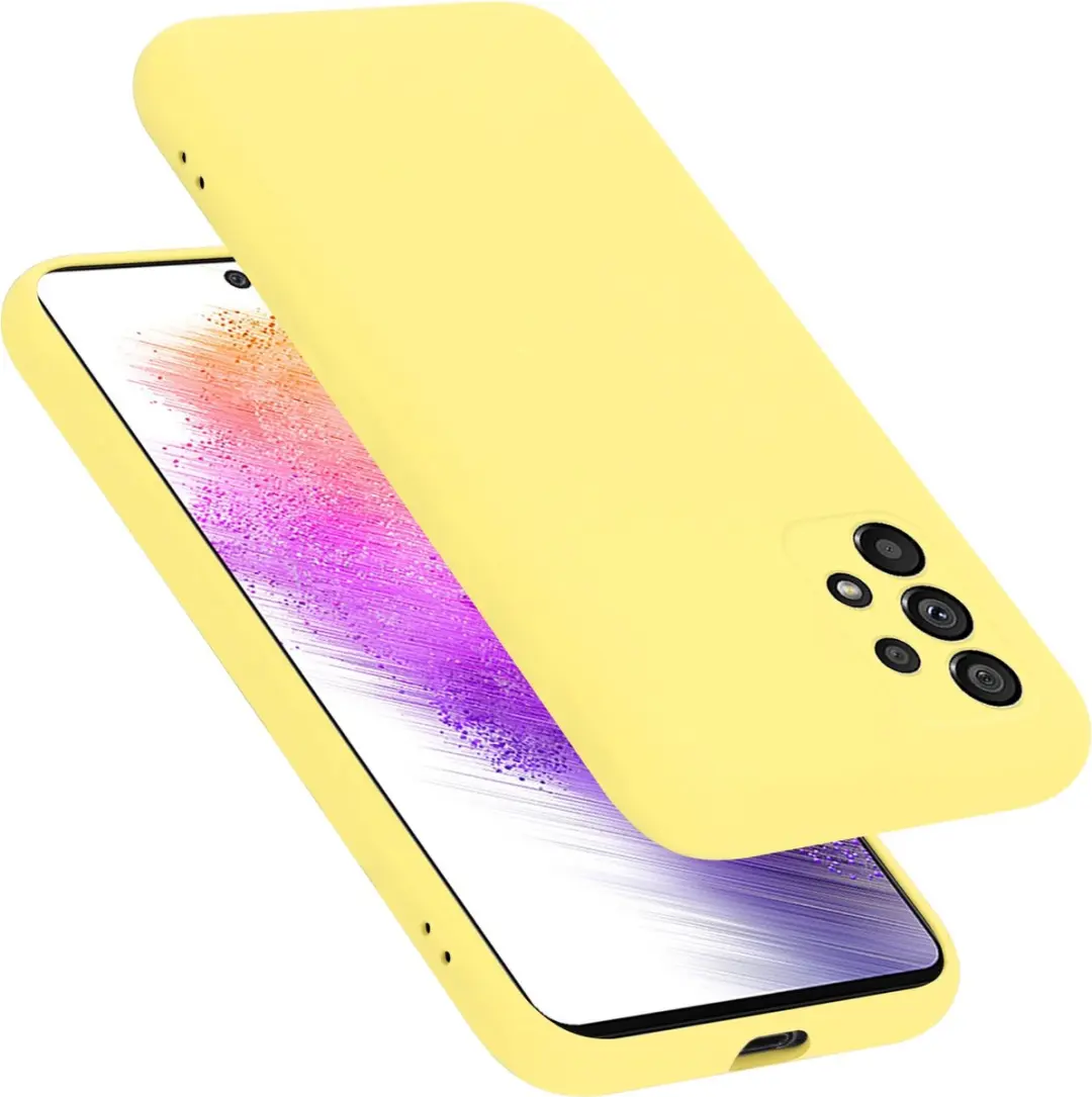 Cadorabo Hoesje geschikt voor Samsung Galaxy A73 5G in LIQUID GEEL