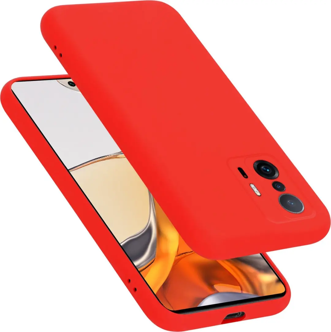 Cadorabo Hoesje geschikt voor Xiaomi 11T / 11T PRO in LIQUID ROOD