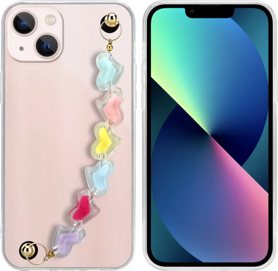 Cadorabo Hoesje geschikt voor Apple iPhone 13 MINI in Transparant met kleurrijke
