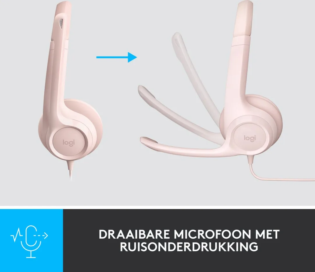 Logitech H390 USB Headset - Roze