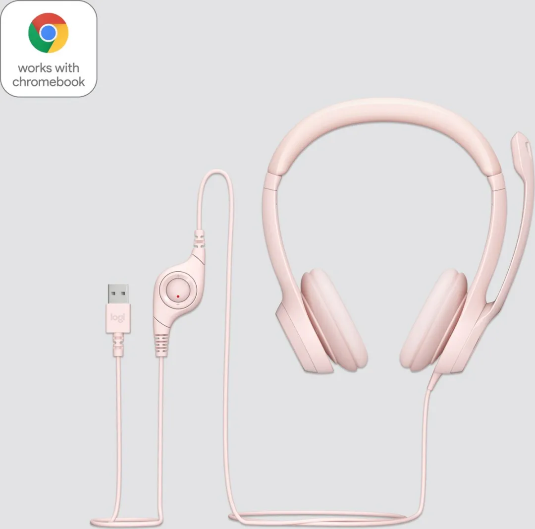 Logitech H390 USB Headset - Roze