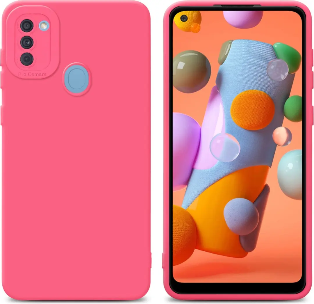 Cadorabo Hoesje geschikt voor Samsung Galaxy A11 / M11 in FLUID ROOD